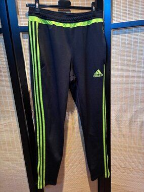 Adidas Climacool Black & Neon Green Tiro Track Pants M